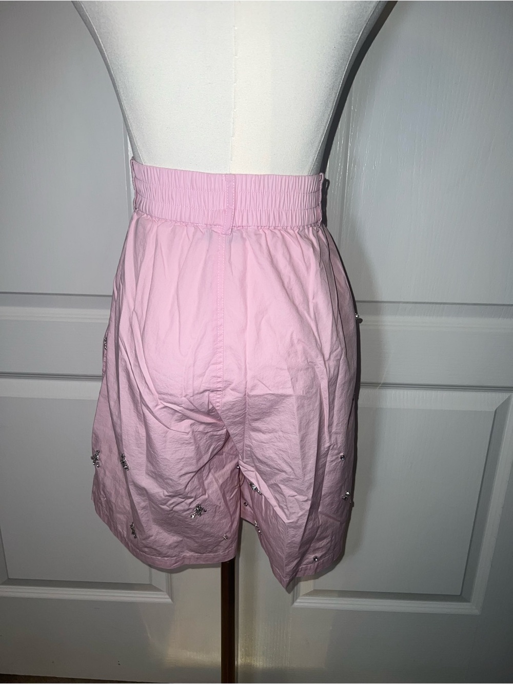 Zara Pink Embellished Bermuda Shorts - Picture 3 of 5